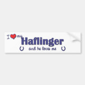 I Liebe mein Haflinger (männliches Pferd) Autoaufkleber (Vorne)