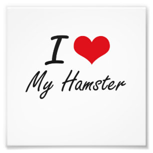 I Liebe mein Hamster Fotodruck