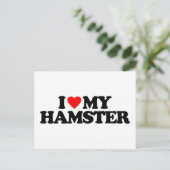 I LIEBE MEIN HAMSTER POSTKARTE (Stehend Vorderseite)