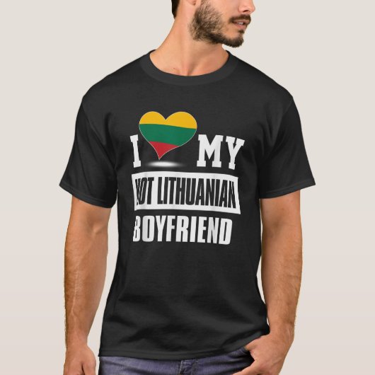 I Liebe Mein heißer litauischer Freund Litauen T-Shirt (Vorderseite)
