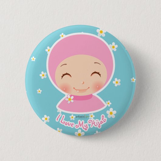 I Liebe mein Hijab Button (Vorderseite)