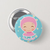 I Liebe mein Hijab Button (Vorne & Hinten)