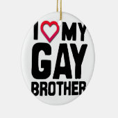 I LIEBE MEIN HOMOSEXUELLER BRUDER --.png Keramik Ornament (Rechts)