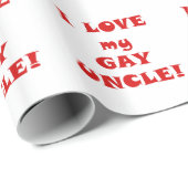I Liebe mein homosexueller Onkel Geschenkpapier (Rolleneckpunkt)