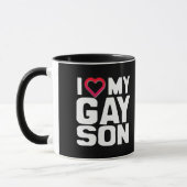 I Liebe mein homosexueller Sohn Tasse (Links)