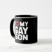I Liebe mein homosexueller Sohn Tasse (Vorderseite Links)