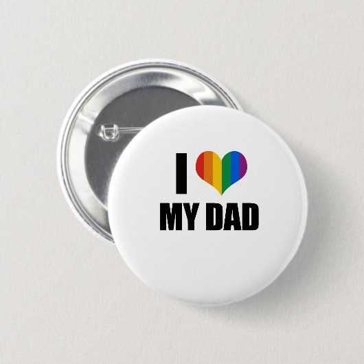 I Liebe mein homosexueller Vati Button (Vorne & Hinten)