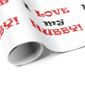 I Liebe mein Hubby Geschenkpapier (Rolleneckpunkt)
