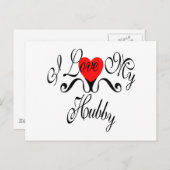 I Liebe mein Hubby Postkarte (Vorne/Hinten)