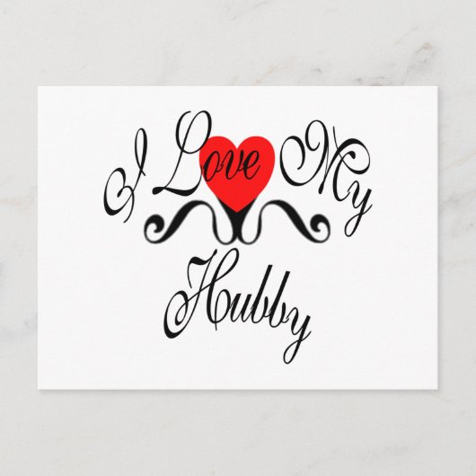 I Liebe mein Hubby Postkarte (Vorderseite)