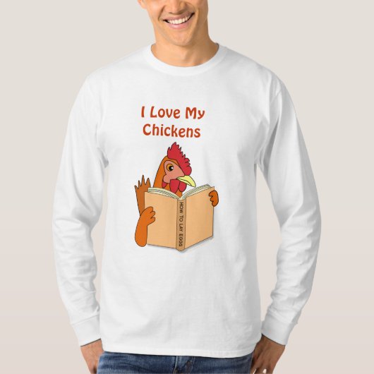 I Liebe mein Huhn-lustiges Huhn-Lesebuch T-Shirt (Vorderseite)