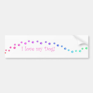 I Liebe mein Hund! Autoaufkleber