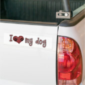 I Liebe mein Hund Autoaufkleber (Auf Lkw)