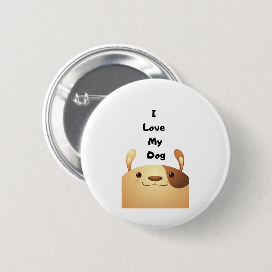 I Liebe Mein Hund - b Button (Vorne & Hinten)