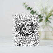 I Liebe Mein Hund benutzerdefinierte Farbkarte Postkarte (Stehend Vorderseite)