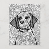 I Liebe Mein Hund benutzerdefinierte Farbkarte Postkarte (Vorderseite)