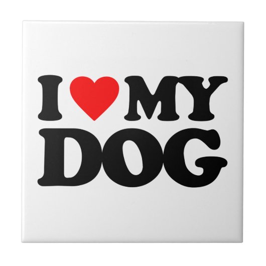 I LIEBE MEIN HUND FLIESE (Vorderseite)