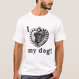 i Liebe Mein Hund Foto T-Shirt