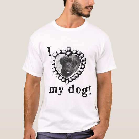 i Liebe Mein Hund Foto T-Shirt (Vorderseite)