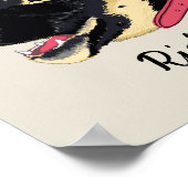 I Liebe Mein Hund Niedlicher Welpenname Poster (Ecke)