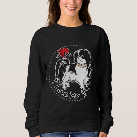 I Liebe mein Hund Shih Tzu Sweatshirt (Vorderseite)