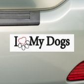 I Liebe mein Hundeschwarzes auf weißem Autoaufkleber (Auf Auto)