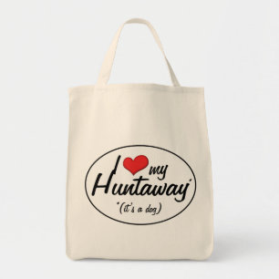 I Liebe mein Huntaway (es ist ein Hund) Tragetasche