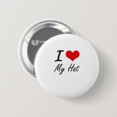 I Liebe mein Hut Button (Vorne & Hinten)