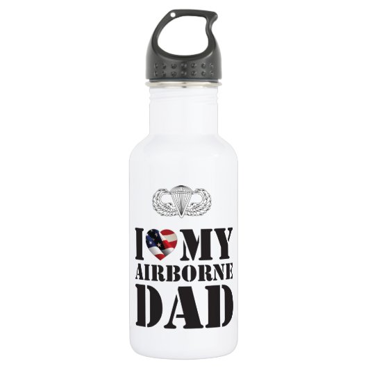 I LIEBE MEIN IM FLUGZEUG VATER TRINKFLASCHE (Vorderseite)