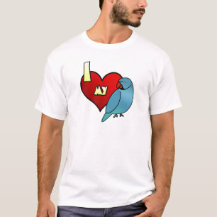 I Liebe mein indischer Ringneck Parakeet-T - Shirt