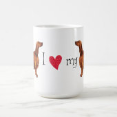 I Liebe mein Irischer Setter Kaffeetasse (Mittel)