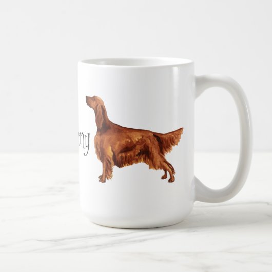 I Liebe mein Irischer Setter Kaffeetasse (Rechts)