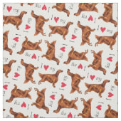 I Liebe mein Irischer Setter Stoff (Muster)
