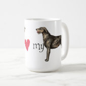 I Liebe mein irischer Wolfhound Kaffeetasse (VorderseiteRechts)