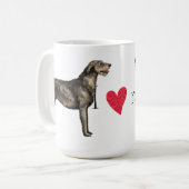 I Liebe mein irischer Wolfhound Kaffeetasse (Vorderseite Links)