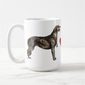 I Liebe mein irischer Wolfhound Kaffeetasse (Links)