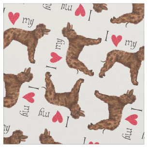 I Liebe mein irisches WasserSpaniel Stoff