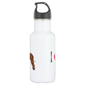 I Liebe mein irisches WasserSpaniel Trinkflasche (Rückseite)