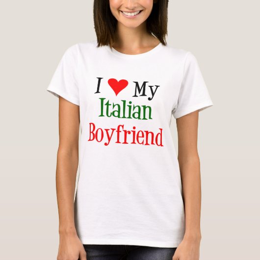 I Liebe mein italienischer Freund T-Shirt (Vorderseite)