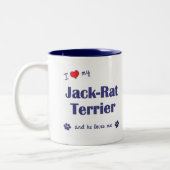 I Liebe mein Jack-Ratte Terrier (männlicher Hund) Zweifarbige Tasse (Links)