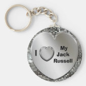 I Liebe Mein Jack Russell Heart Keychain Schlüsselanhänger (Vorne)