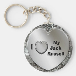 I Liebe Mein Jack Russell Heart Keychain Schlüsselanhänger