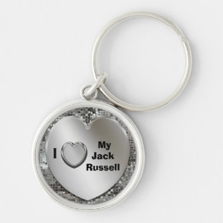 I Liebe mein Jack-Russell-Herz-Schlüsselanhänger Schlüsselanhänger