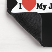 I Liebe mein Jack Russell - Hundeknochen Mousepad (Ecke)