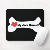 I Liebe mein Jack Russell - Hundeknochen Mousepad (Mit Mouse)