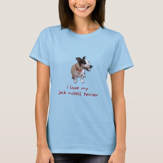 I Liebe mein Jack russell Terrier T-Shirt (Vorderseite)
