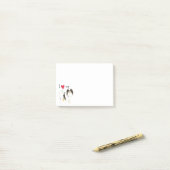 I Liebe mein japanischer Chin Post-it Klebezettel (Auf Schreibtisch)