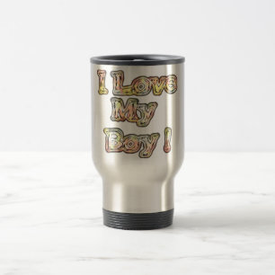 I Liebe Mein Junge Design Cooler Vintager Auflistu Reisebecher