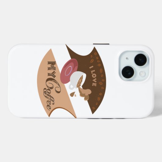 I Liebe Mein Kaffee Retro Java Case-Mate iPhone Hülle (Rückseite (Horizontal))