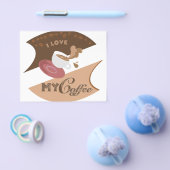 I Liebe Mein Kaffee Retro Java Flyer (Einzeln)